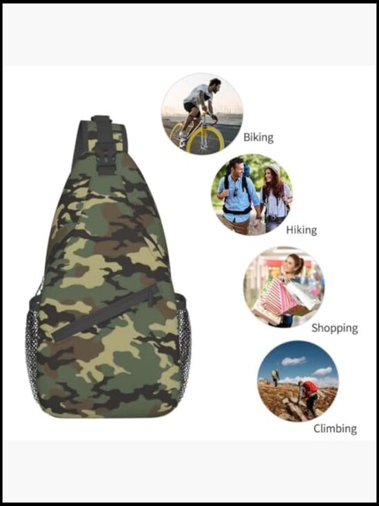 Unisex Sling Bag Crossbody Backpack Casual Daypack Travel Hiking Shoulder Bag main image 7